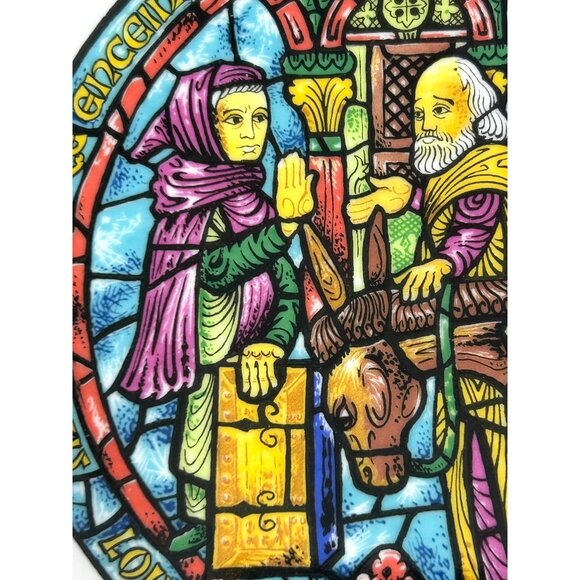 Henri D’Arceau Limoges Noel Vitrail Christmas Plate Vtg 1977 Limited Edition Dec - Picture 8 of 16